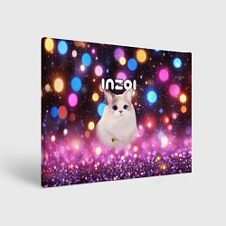 Картина прямоугольная Inzoi кошечка и логотип