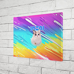 Холст прямоугольный Inzoi кошечка на радужном фоне, цвет: 3D-принт — фото 2