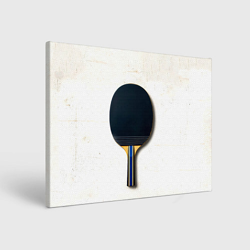 Картина прямоугольная Черная ракетка для пинг понга / 3D-принт – фото 1