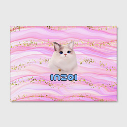 Холст прямоугольный Inzoi розовый фон с золотинками, цвет: 3D-принт — фото 2