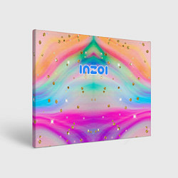 Холст прямоугольный Inzoi с золотыми звездочками, цвет: 3D-принт