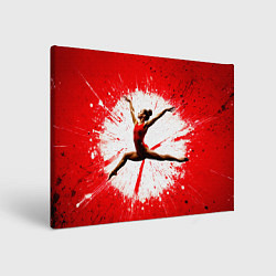 Картина прямоугольная Воздушная гимнастка на красном