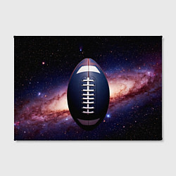 Холст прямоугольный Мяч для регби в космосе, цвет: 3D-принт — фото 2