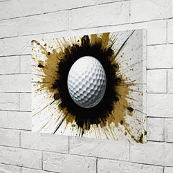 Холст прямоугольный Мяч для гольфа на белом, цвет: 3D-принт — фото 2