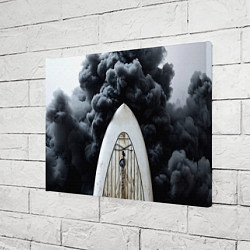 Холст прямоугольный Сапборд в черном дыму, цвет: 3D-принт — фото 2