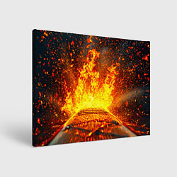Холст прямоугольный Сапборд в огне, цвет: 3D-принт