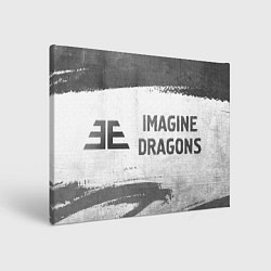 Холст прямоугольный Imagine Dragons - white gradient по-горизонтали, цвет: 3D-принт