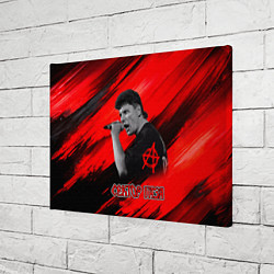Холст прямоугольный Юрий Хой красно-черный фон, цвет: 3D-принт — фото 2