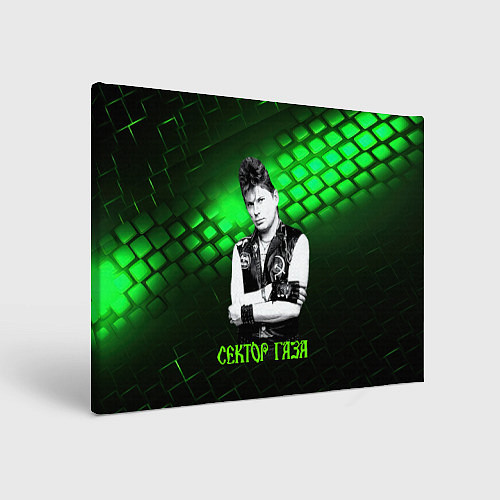Картина прямоугольная Сектор газа зеленый текстурный фон / 3D-принт – фото 1