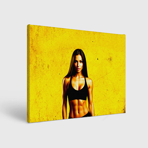 Картина прямоугольная Фитоняшка в желтом / 3D-принт – фото 1