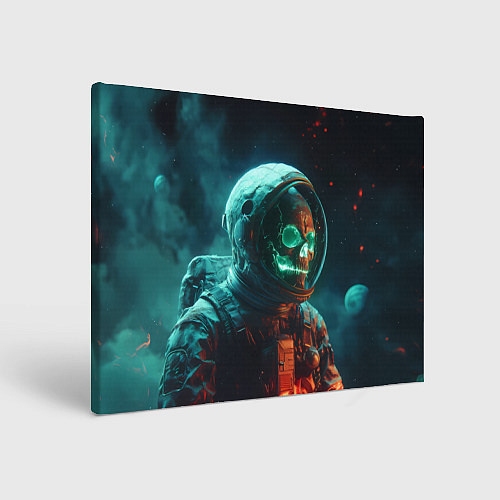 Картина прямоугольная Череп космонавта в скафандре / 3D-принт – фото 1