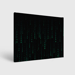 Холст прямоугольный Color black turquoise, цвет: 3D-принт
