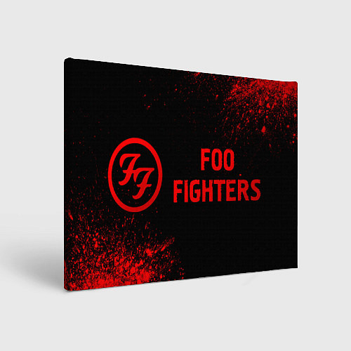 Картина прямоугольная Foo Fighters - red gradient по-горизонтали / 3D-принт – фото 1