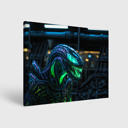 Картина прямоугольная Чужой с зеленым неоном