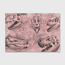 Холст прямоугольный Черепа динозавров - эскиз, цвет: 3D-принт — фото 2