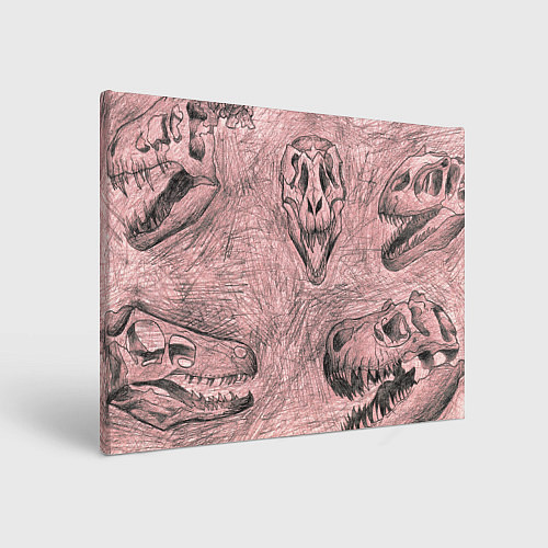 Картина прямоугольная Черепа динозавров - эскиз / 3D-принт – фото 1