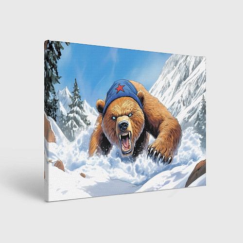 Картина прямоугольная Злой русский медведь / 3D-принт – фото 1
