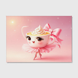 Холст прямоугольный Балерина капучино розовый, цвет: 3D-принт — фото 2