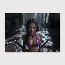 Холст прямоугольный Довольная Милина Мортал комбат, цвет: 3D-принт — фото 2