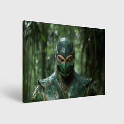 Холст прямоугольный Рептилия с зелеными глазами, цвет: 3D-принт