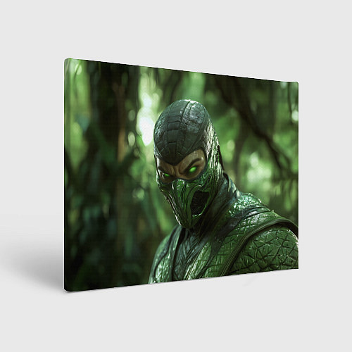 Картина прямоугольная Рептилия в зеленой маске / 3D-принт – фото 1