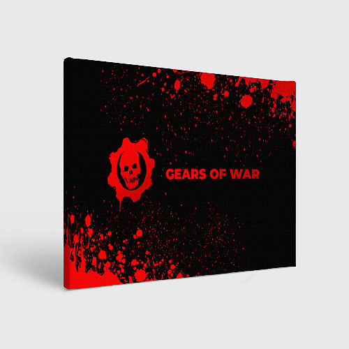 Картина прямоугольная Gears of War - red gradient по-горизонтали / 3D-принт – фото 1