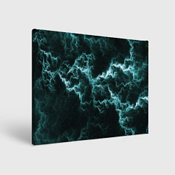 Картина прямоугольная Lightning light blue line