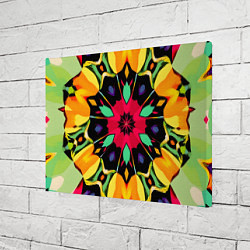 Холст прямоугольный Салатовый калейдоскоп, цвет: 3D-принт — фото 2