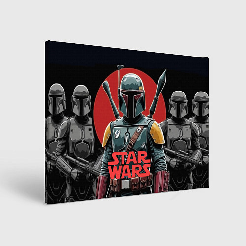 Картина прямоугольная Boba Fett звездные войны / 3D-принт – фото 1