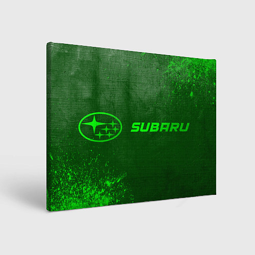 Картина прямоугольная Subaru - green gradient по-горизонтали / 3D-принт – фото 1