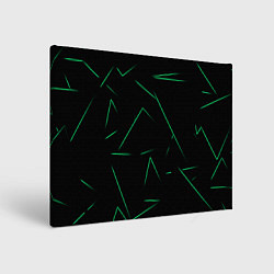 Картина прямоугольная Color light green line