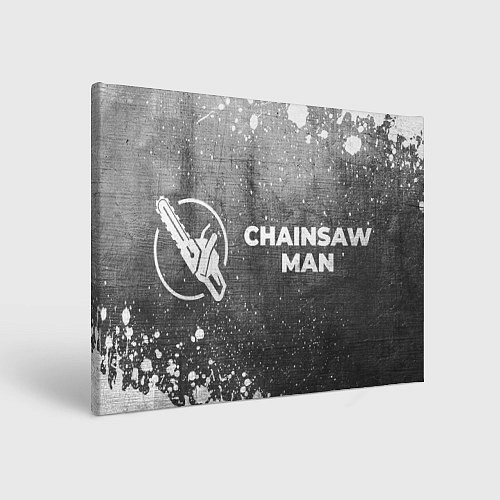 Картина прямоугольная Chainsaw Man - grey gradient по-горизонтали / 3D-принт – фото 1