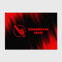 Холст прямоугольный Chainsaw Man - red gradient по-горизонтали, цвет: 3D-принт — фото 2