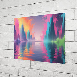 Холст прямоугольный Город в розовом тумане, цвет: 3D-принт — фото 2