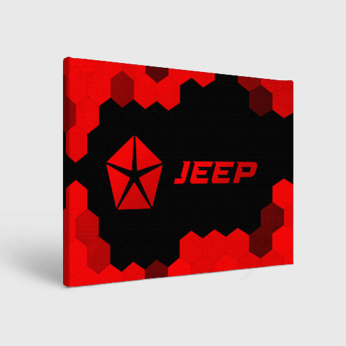 Картина прямоугольная Jeep - red gradient по-горизонтали / 3D-принт – фото 1