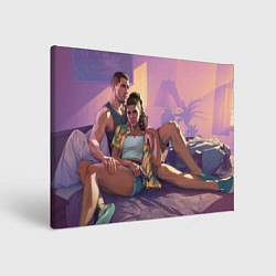 Холст прямоугольный Jason Duval and Lucia Caminos Gta 6, цвет: 3D-принт