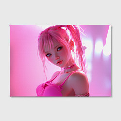 Холст прямоугольный Аниме девушка в розовом белье, цвет: 3D-принт — фото 2