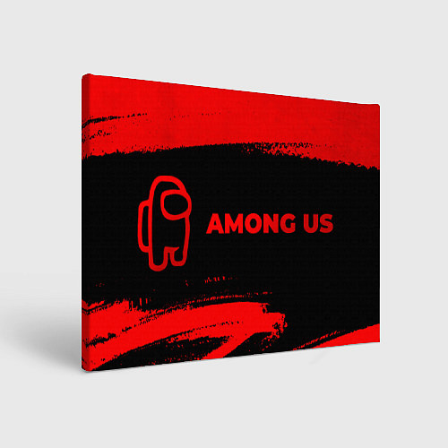Картина прямоугольная Among Us - red gradient по-горизонтали / 3D-принт – фото 1