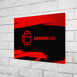 Холст прямоугольный Among Us - red gradient по-горизонтали, цвет: 3D-принт — фото 2