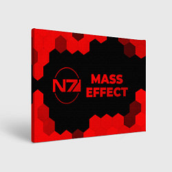 Холст прямоугольный Mass Effect - red gradient по-горизонтали, цвет: 3D-принт
