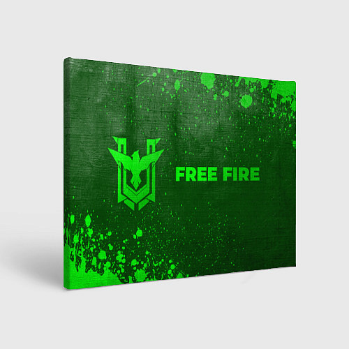 Картина прямоугольная Free Fire - green gradient по-горизонтали / 3D-принт – фото 1