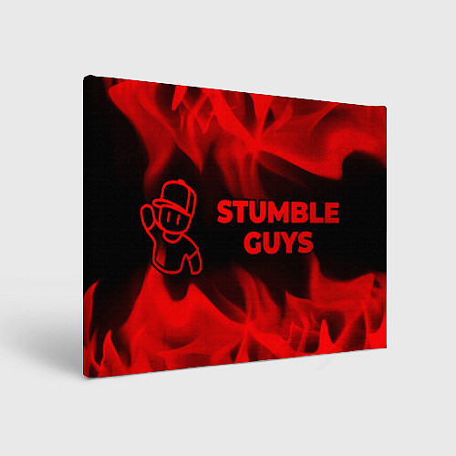 Картина прямоугольная Stumble Guys - red gradient по-горизонтали / 3D-принт – фото 1