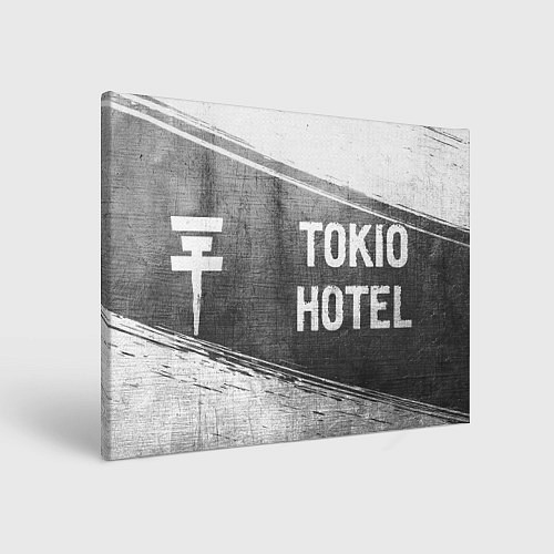 Картина прямоугольная Tokio Hotel - grey gradient по-горизонтали / 3D-принт – фото 1