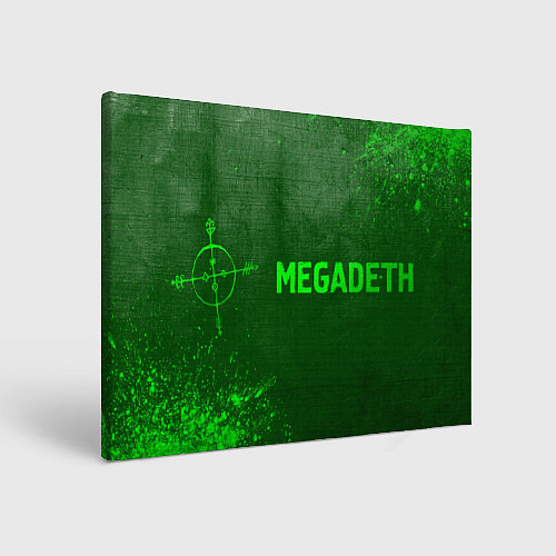 Картина прямоугольная Megadeth - green gradient по-горизонтали / 3D-принт – фото 1