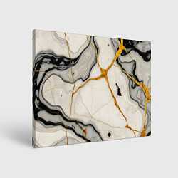 Картина прямоугольная Золотые прожилки в мраморе