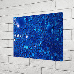 Холст прямоугольный Блестящие синие отражения, цвет: 3D-принт — фото 2