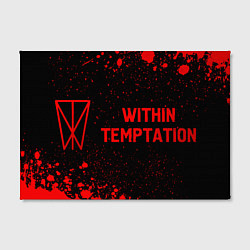 Холст прямоугольный Within Temptation - red gradient по-горизонтали, цвет: 3D-принт — фото 2