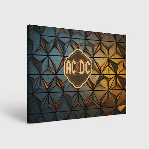 Картина прямоугольная ACDC винтажный логотип / 3D-принт – фото 1