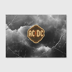 Холст прямоугольный ACDC ретро логотип, цвет: 3D-принт — фото 2