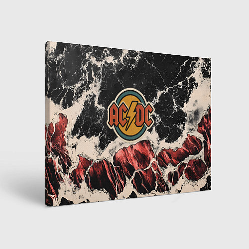 Картина прямоугольная ACDC ретро лого / 3D-принт – фото 1